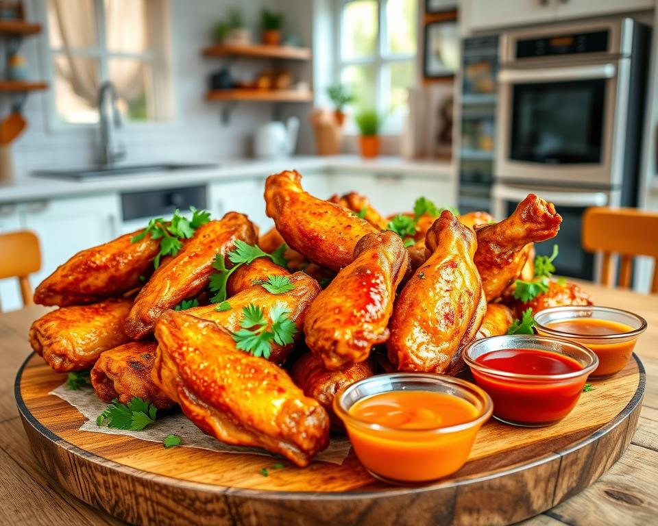 Crispy air fryer chicken wings seasoned to perfection, easy and delicious appetizer recipe